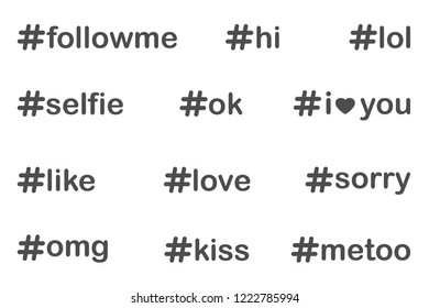 various hashtags for user interface and web design