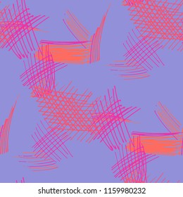 Various Hatches. Seamless Pattern with chaotic Hand Drawn Lines. Vintage Background for Calico, Paper, Print. Vertical, Horizontal and Diagonal Strokes. Grunge Vector Texture