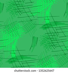 Various Hatches. Seamless Pattern with chaotic Hand Drawn Lines. Vintage Background for Curtain, Shirt, Fabric. Vertical, Horizontal and Diagonal Strokes. Grunge Vector Texture