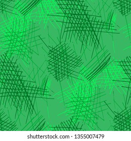 Various Hatches. Seamless Pattern with chaotic Hand Drawn Lines. Retro Background for Calico, Fabric, Print. Vertical, Horizontal and Diagonal Strokes. Grunge Vector Texture