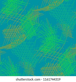 Various Hatches. Seamless Texture with chaotic Hand Drawn Lines. Vintage Background for Textile, Paper, Fabric. Vertical, Horizontal and Diagonal Strokes. Grunge Vector Texture