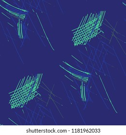 Various Hatches. Seamless Texture with chaotic Hand Drawn Lines. Retro Background for Paper, Wallpaper, Underwear. Vertical, Horizontal and Diagonal Strokes. Grunge Vector Texture