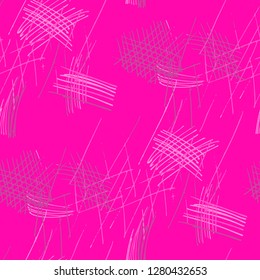 Various Hatches. Seamless Texture with chaotic Hand Drawn Lines. Modern Background for Paper, Wallpaper, Linen. Vertical, Horizontal and Diagonal Strokes. Grunge Vector Texture