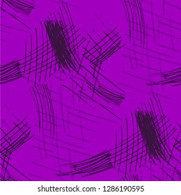 Various Hatches. Seamless Texture with chaotic Hand Drawn Lines. Modern Background for Curtain, Dress, Tablecloth. Vertical, Horizontal and Diagonal Strokes. Grunge Vector Texture