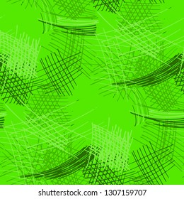 Various Hatches. Seamless Texture with chaotic Hand Drawn Lines. Vintage Background for Chintz, Print, Underwear. Vertical, Horizontal and Diagonal Strokes. Grunge Vector Texture