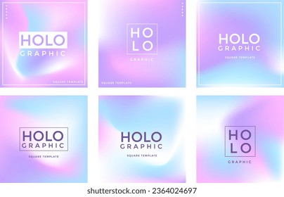 various holographic gradient template background collection