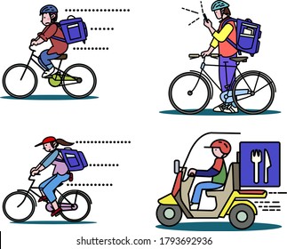 Various home delivery services for food delivery