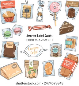 Various homemade baked sweets set