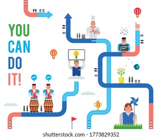 Various hopes for the future - stock vector