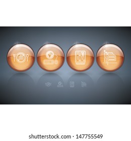 Various hotel, stuff & hotel services icons, pictured here from left to right: Diabetic Food, Internet Access, Safety Deposit Boxes, Dutch-speaking staff available. 