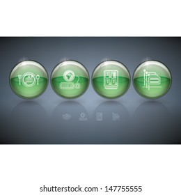 Various hotel, stuff & hotel services icons, pictured here from left to right: Diabetic Food, Internet Access, Safety Deposit Boxes, Dutch-speaking staff available. 