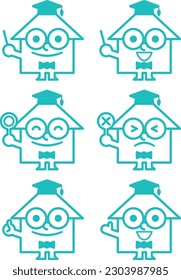 various house doctor character illustrations