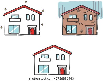 Various house illustration set 2 Vector