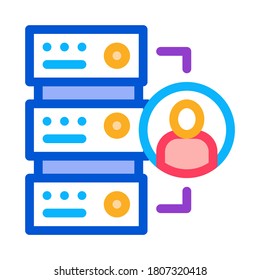verschiedene menschliche Funktionen Symbol Vektorgrafik. verschiedene menschliche Funktionen Zeichen. Farbkontursymbol