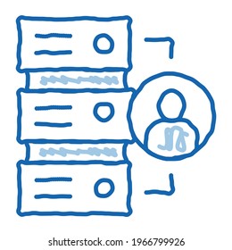 various human functions sketch icon vector. Hand drawn blue doodle line art various human functions sign. isolated symbol illustration
