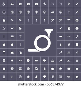 various icon set on black background