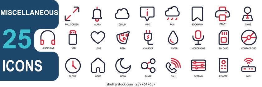 various icon sets .line color icon set.good for web and app