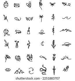 Various icons for the logo
