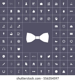 various icons on black background