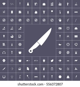 various icons on black background