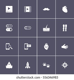 various icons in one set