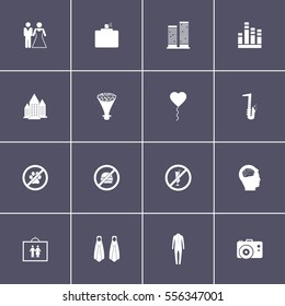 various icons in one set