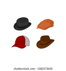 Various Illustration Hat Vectors Cartoon Stock Vector (Royalty Free ...