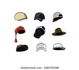 various illustration hat vectors, celebrities.