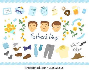 Various illustration sets of Father's Day