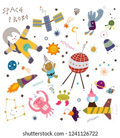 Various illustrations to explore the universe
