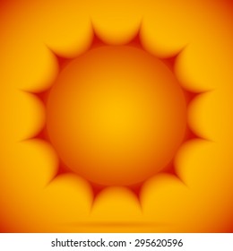 Various illustrations of sun. Sunny weather, climate, tanning, happiness concepts. Sun with transparent rays,