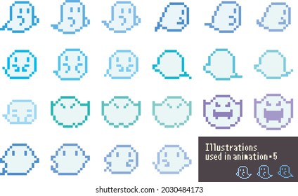 Various illustrations that can be used in animations made with pixel art part 5