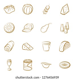 Various images set. Background for printing, design, web. Usable as icons. Binary color.