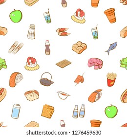 Various images set. Background for printing, design, web. Usable as icons. Seamless. Colored.