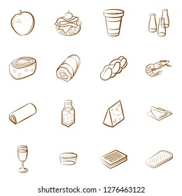 Various images set. Background for printing, design, web. Usable as icons. Binary color.