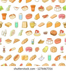 Various images set. Background for printing, design, web. Usable as icons. Seamless. Colored.