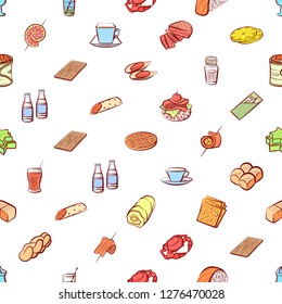 Various images set. Background for printing, design, web. Usable as icons. Seamless. Colored.