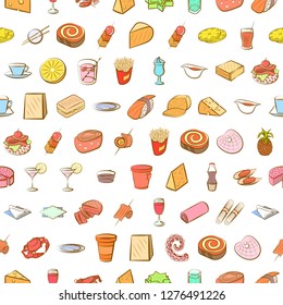 Various images set. Background for printing, design, web. Usable as icons. Seamless. Colored.