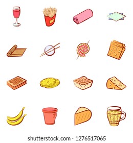 Various images set. Background for printing, design, web. Usable as icons. Colored.