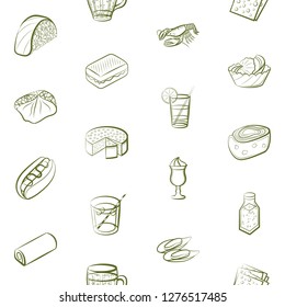 Various images set. Background for printing, design, web. Usable as icons. Seamless. Binary color.