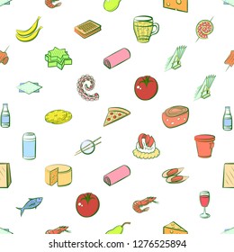 Various images set. Background for printing, design, web. Usable as icons. Seamless. Colored.