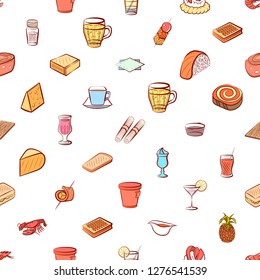 Various images set. Background for printing, design, web. Usable as icons. Seamless. Colored.