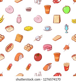 Various images set. Background for printing, design, web. Usable as icons. Seamless. Colored.