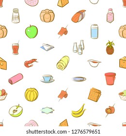 Various images set. Background for printing, design, web. Usable as icons. Seamless. Colored.