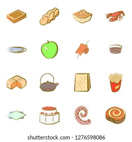 Various images set. Background for printing, design, web. Usable as icons. Colored.