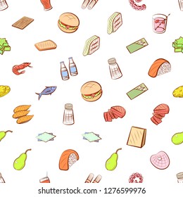 Various images set. Background for printing, design, web. Usable as icons. Seamless. Colored.