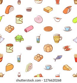 Various images set. Background for printing, design, web. Usable as icons. Seamless. Colored.