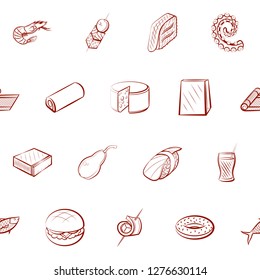 Various images set. Background for printing, design, web. Usable as icons. Seamless. Binary color.