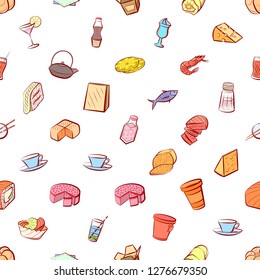 Various images set. Background for printing, design, web. Usable as icons. Seamless. Colored.