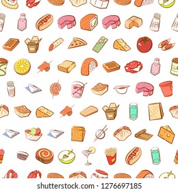 Various images set. Background for printing, design, web. Usable as icons. Seamless. Colored.